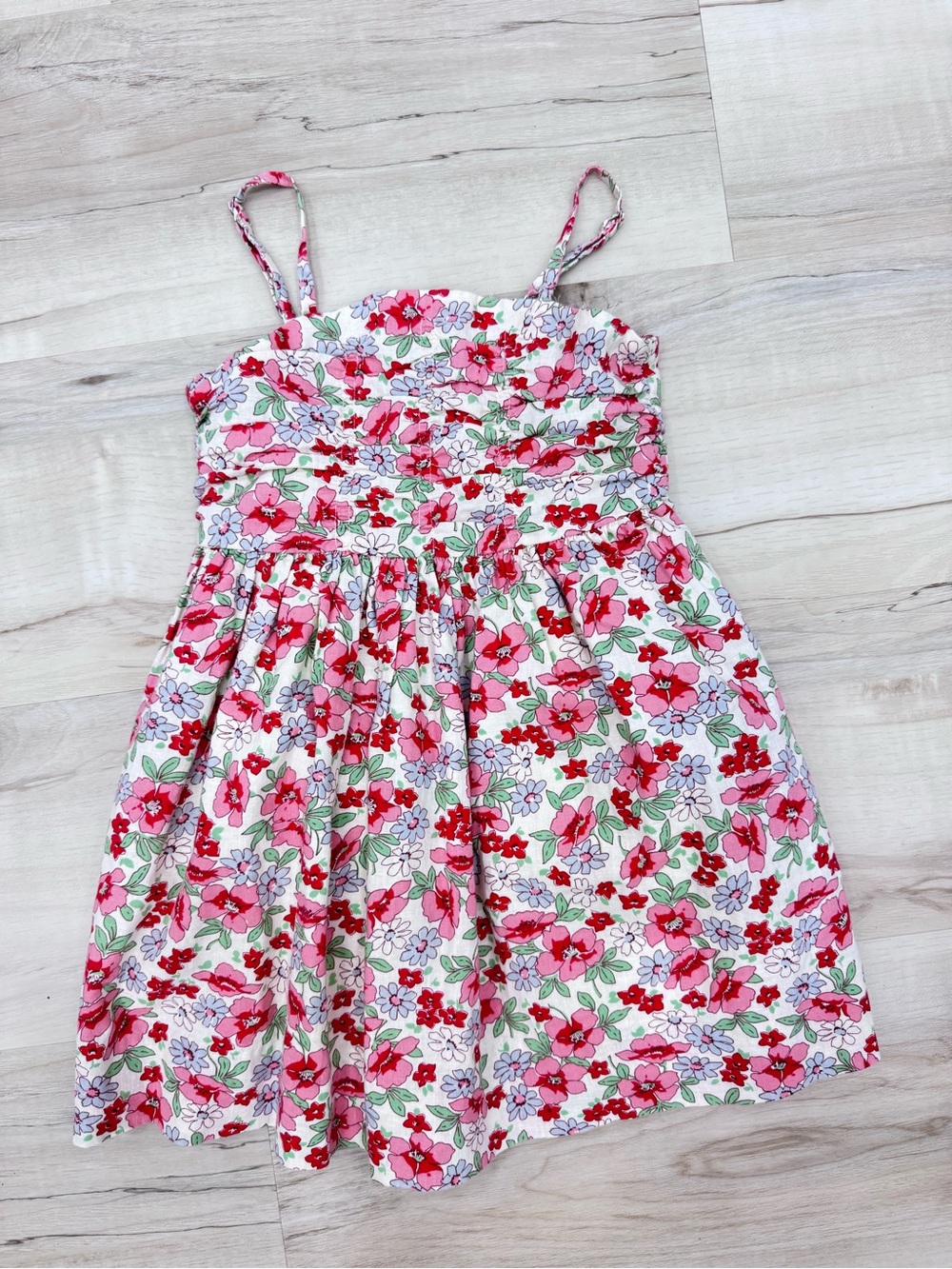 Polo Ralph Lauren Floral Sundress Girls 2T Pink Linen Blend Button Back Preppy